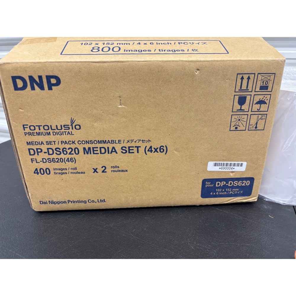 DNP DP-DS620 Media Set 4x6 Photo Paper and Ribbon 800 Prints FL-DS620(46)